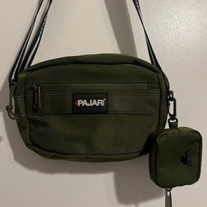 Dark Green Pajar Canada Crossbody Bag w/Coin Pouch